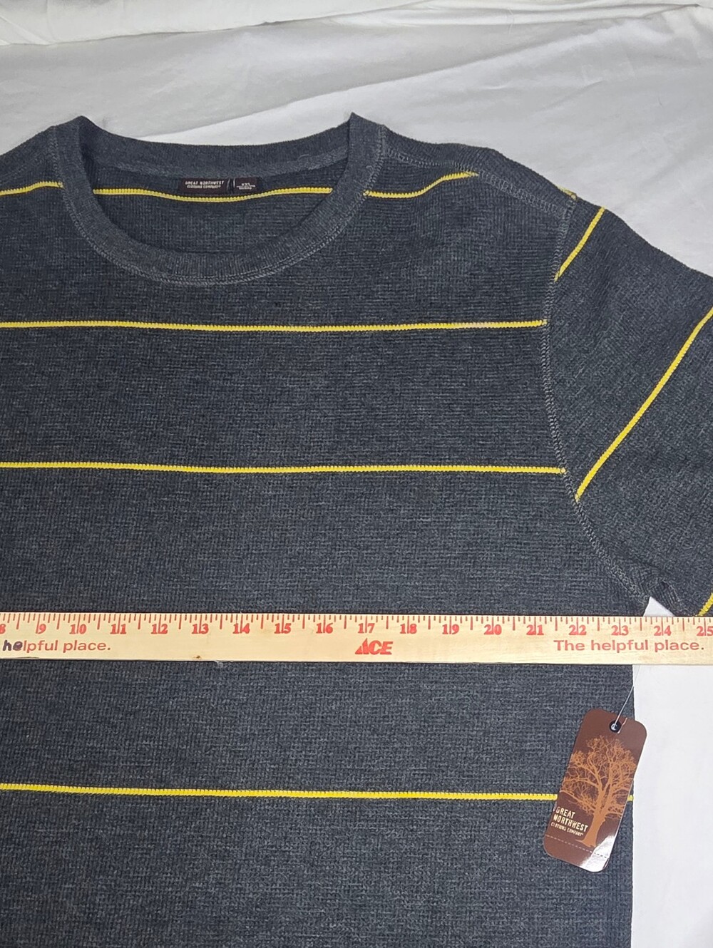 NWT Great Northwest Clothing Co Men's XXL Waffle Thermal Long Sleeve Shirt Grey - Picture 8 of 9